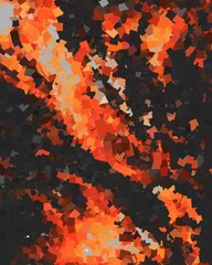 fire red orange black geometric shapes abstract background