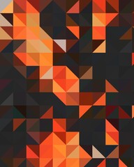 fire red orange black geometric shapes abstract background