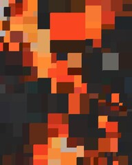 fire red orange black geometric shapes abstract background
