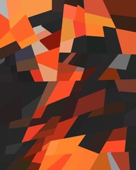 fire red orange black geometric shapes abstract background