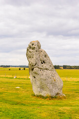 Heelstone of the Stonehenge, a prehistoric monument in Wiltshire, England. UNESCO World Heritage Sites