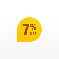 7 discount, Sales Vector badges for Labels, , Stickers, Banners, Tags, Web Stickers, New offer. Discount origami sign banner