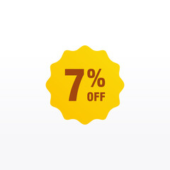 7 discount, Sales Vector badges for Labels, , Stickers, Banners, Tags, Web Stickers, New offer. Discount origami sign banner