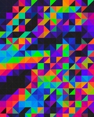 trippy psychedelic colorful neon geometric shapes abstract background