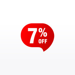 7 discount, Sales Vector badges for Labels, , Stickers, Banners, Tags, Web Stickers, New offer. Discount origami sign banner