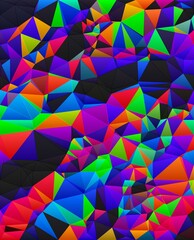 trippy psychedelic colorful neon geometric shapes abstract background
