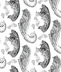 seamless paisley pattern, indian print.