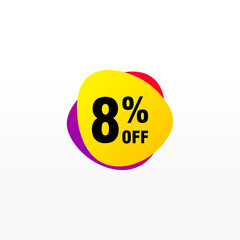 8 discount, Sales Vector badges for Labels, , Stickers, Banners, Tags, Web Stickers, New offer. Discount origami sign banner