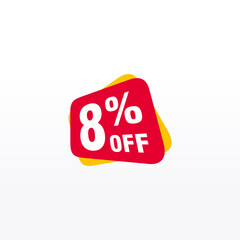 8 discount, Sales Vector badges for Labels, , Stickers, Banners, Tags, Web Stickers, New offer. Discount origami sign banner