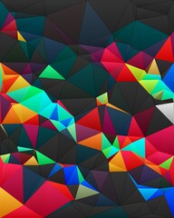 Fototapeta premium trippy psychedelic colorful neon geometric shapes abstract background
