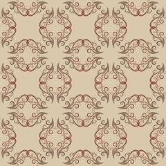 Light yellow floral vector seamless in the editable background with red, Luxurious, Wallpaper, Luxury geometric pattern in printing, fashion design, wedding, Elegant, and invitation