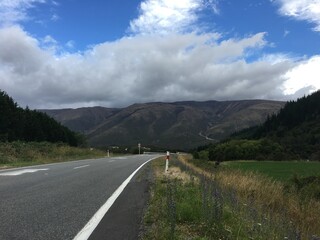 road walking and sky