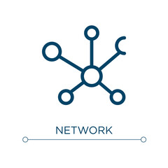 Network icon. Linear vector illustration. Outline network icon vector. Thin line symbol for use on web and mobile apps, logo, print media.