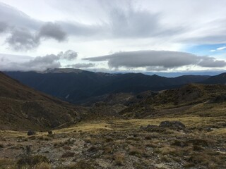 clouds over the mountains