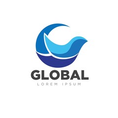 global bird business service logo designs modern