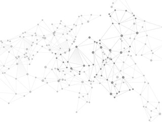 Block chain global network technology concept.