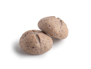 Homemade buns on the white background with clipping paths.