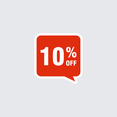 10 discount, Sales Vector badges for Labels, , Stickers, Banners, Tags, Web Stickers, New offer. Discount origami sign banner