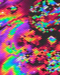 trippy psychedelic colorful neon geometric shapes abstract background