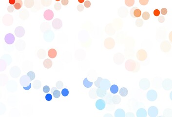 Light Blue, Red vector background with spots.
