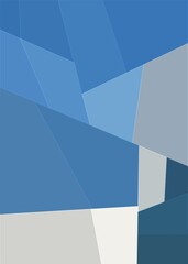Obraz premium blue white colorful geometric shapes abstract background