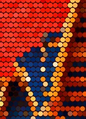 orange blue yellow colorful geometric shapes abstract background