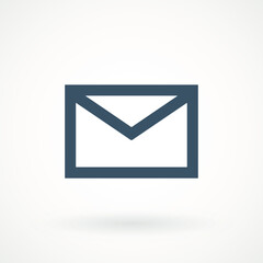 Email icon. Envelope Mail services. Contacts message send letter isolated flat. EPS 10