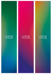 Colorful gradient backgrounds frames with place for text, Abstract texture art and wallpaper theme Vector illustration