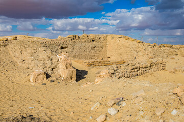 Fototapeta na wymiar It's Ruins of the Temple of Ain-al-Muftella, Egypt