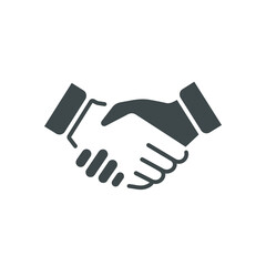 Black icon handshake. background for business and finance