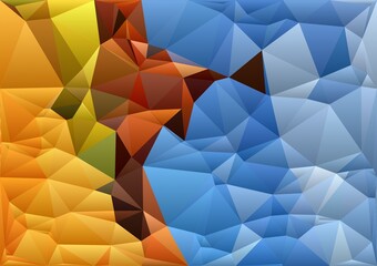 orange yellow blue colorful geometric shapes abstract background