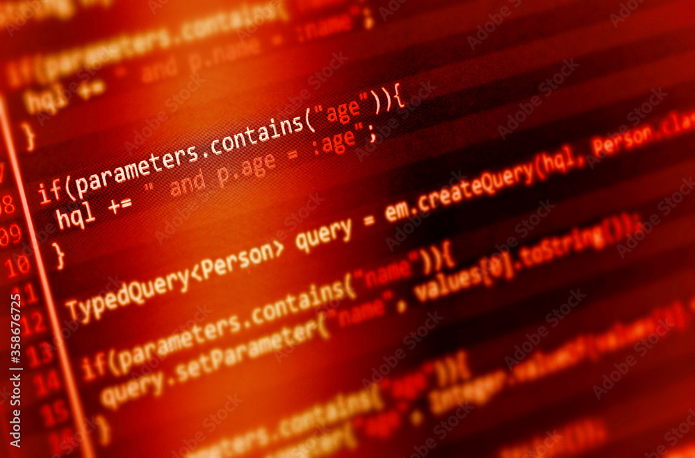 Poster program code on a monitor