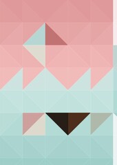 baby blue baby pink geometric shapes abstract background