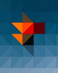 blue orange geometric shapes abstract background