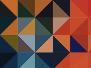 Obraz premium orange blue geometric shapes abstract background
