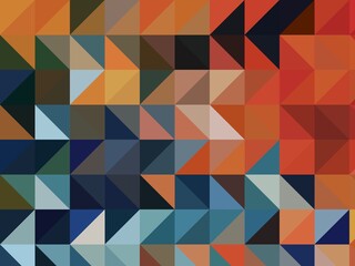 Obraz premium orange blue geometric shapes abstract background
