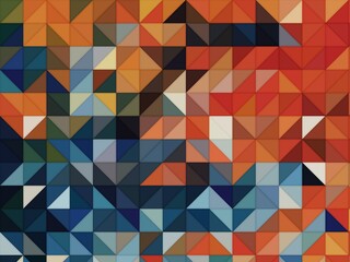 Obraz premium orange blue geometric shapes abstract background