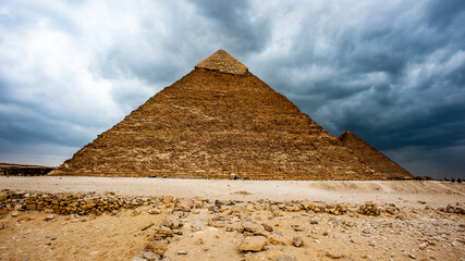 Naklejka na ściany i meble It's Great Pyramids at the Giza Necropolis, Giza Plateau, Egypt. UNESCO World Heritage