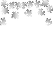 Game crux jigsaw puzzle metallic silver parts 