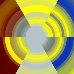 Red yellow blue abstract background with rainbow