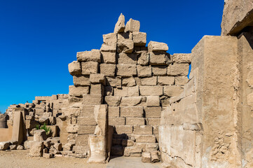 It's Ruins of the Karnak temple, Luxor, Egypt (Ancient Thebes with its Necropolis).