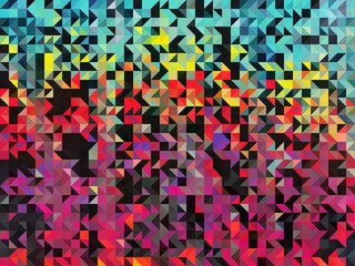 cyan blue red magenta geometric shapes abstract background