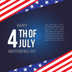 Happy 4th of july independence day greeting, can be used as banner
social media, greeting card and background