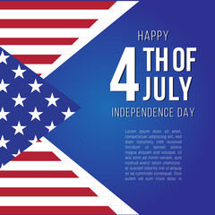 Happy 4th of july independence day greeting, can be used as banner
social media, greeting card and background