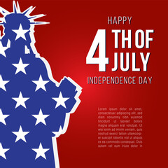 Happy 4th of july independence day greeting, can be used as banner
social media, greeting card and background