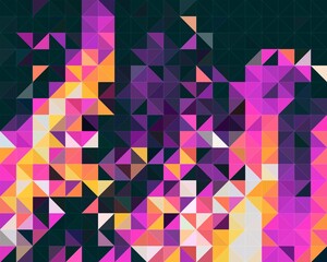 magenta purple pink orange geometric shapes abstract background