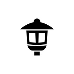 garden lamp icon glyph style design