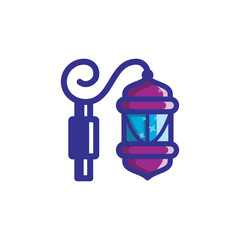 garden lamp icon glyph style design