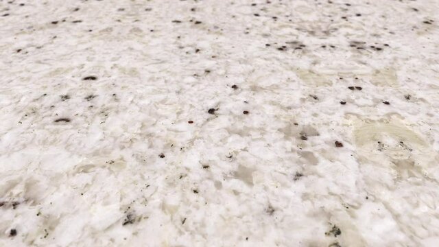 Unique Design On Cream Marble With Black Drops. Marble Texture Background. - tracking shot