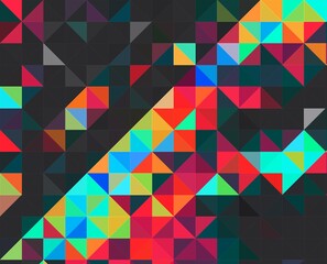 red magenta orange cyan blue geometric shapes abstract background